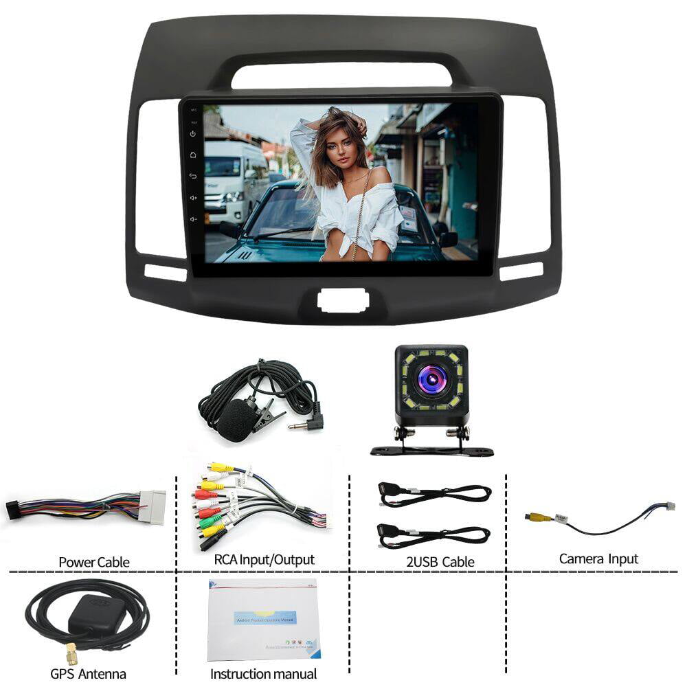 Android 12 Car Radio Stereo for Hyundai Elantra 2006-2010 9" Touch Screen Multimedia Player with Wireless CarPlay Android Auto Navigation Bluetooth Radio WiFi SWC MirrorLink Backup Camera 2G+32G Black