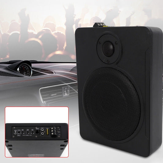 ZhdnBhnos 8'' Under-Seat Powered Car Audio Modified Subwoofer Super Bass Slim Speaker Amplifier Sub Box Kit 600W